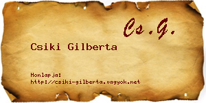 Csiki Gilberta névjegykártya